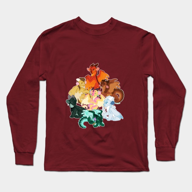 The Jade Winglet Long Sleeve T-Shirt by Studio Maverick Art